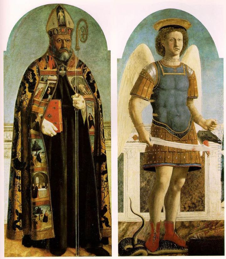 Polyptych of Saint Augustine painting - Piero della Francesca Polyptych of Saint Augustine art painting